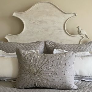 Tahari Lumbar Satin Beaded Pillow
